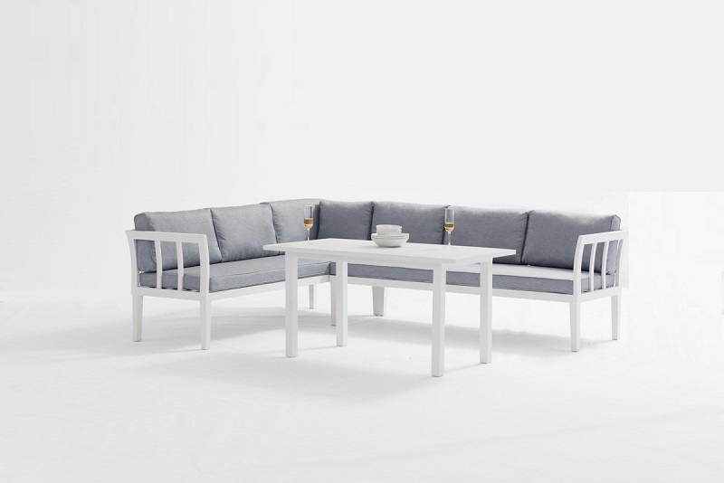 Online Exporter	Stainless Steel Lounge Set With Padding	- Outdoor Furniture BERGEN Full Alum. Sofa 3pcs Set – Jacrea