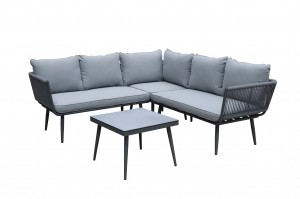 Hot Selling for Aluminium Furniture Garden Sofa - Outdoor Furniture PROVE  Alum. Rope Corner Lounge Set Promotion One Box Packing Mail Order Internet Selling – Jacrea