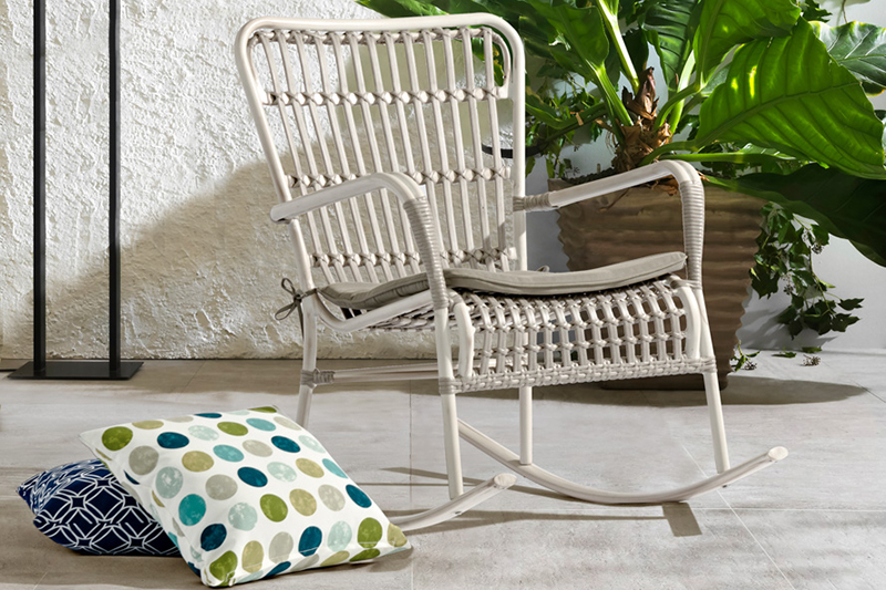 Original Factory	Alum. Textilene Chair With Padding	- Outdoor Furniture SARDINIA Balcony Set With Rocking Chair – Jacrea